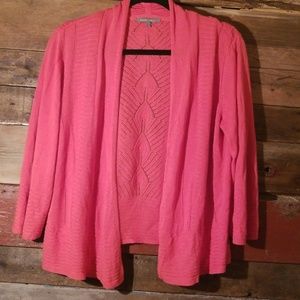 orange knit cardigan